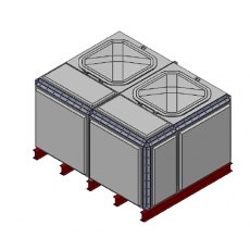 4079 Litre GRP Sectional Water Tank, Totally Internally Flanged (TIF) Divided