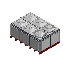 7788 Litre GRP Sectional Water Tank, Totally Internally Flanged (TIF) Divided