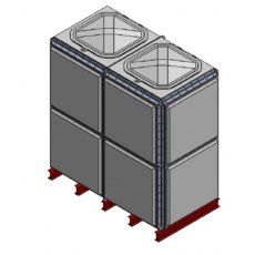 5315 Litre GRP Sectional Water Tank, Totally Internally Flanged (TIF) Divided