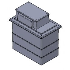 650 Litre Type AB Air Gap GRP Fire Water Tank, Insulated, Cat 5