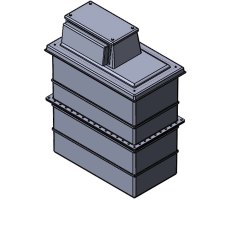 600 Litre Type AB Air Gap GRP Fire Water Tank - Two Piece Insulated, Cat 5