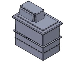 650 Litre Type AB Air Gap GRP Fire Water Tank - Two Piece Insulated, Cat 5