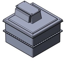 751 Litre Type AB Air Gap GRP Fire Water Tank - Two Piece Insulated, Cat 5