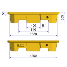 4 Drum Stackable Spill Pallet