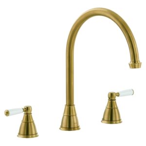 Abode Astbury 3 Part Kitchen Mixer Tap Forged Brass