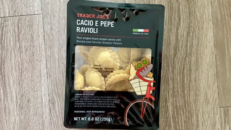 Trader Joe's ravioli package