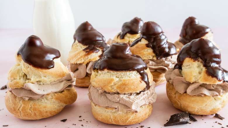 chocolate cream puffs