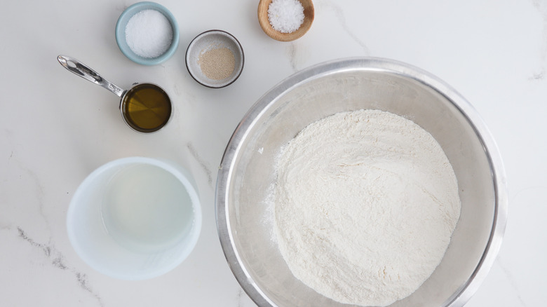 Ingredients for focaccia