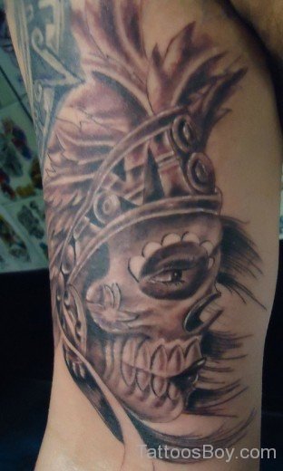 Aztec Skull Tattoo