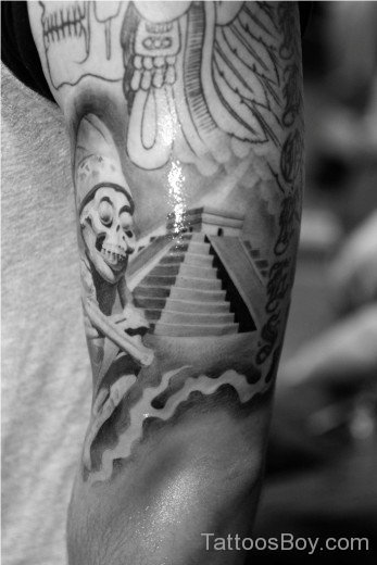 Grey  Aztec Tattoo-TB1215