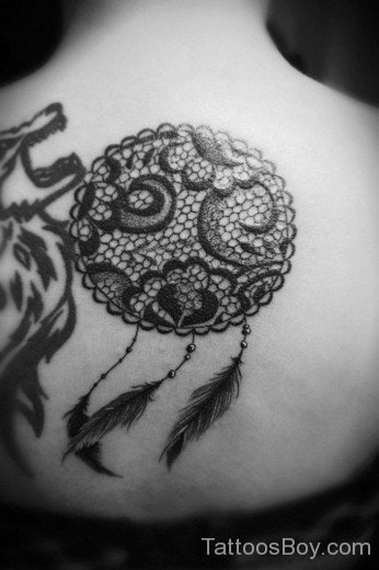 Feminine Lace Tattoo Design On Back 14-TB1041