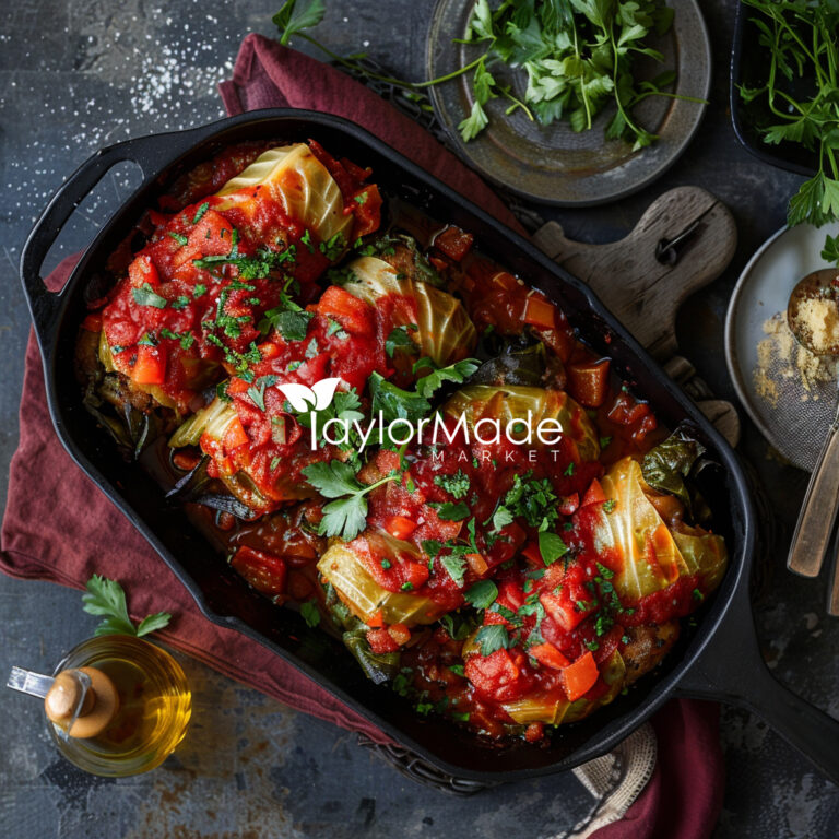 Roasted Vegetable Stuffed Cabbage Rolls