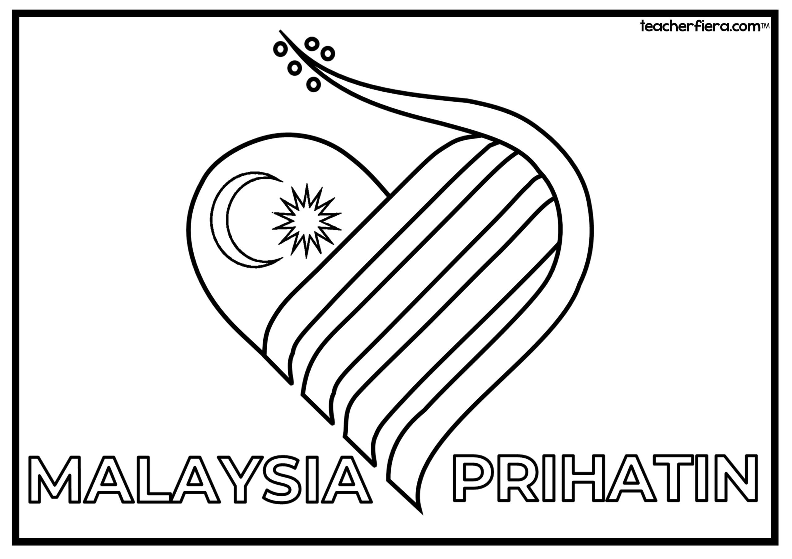 Malaysia Coloring Page Coloringcrewcom Images