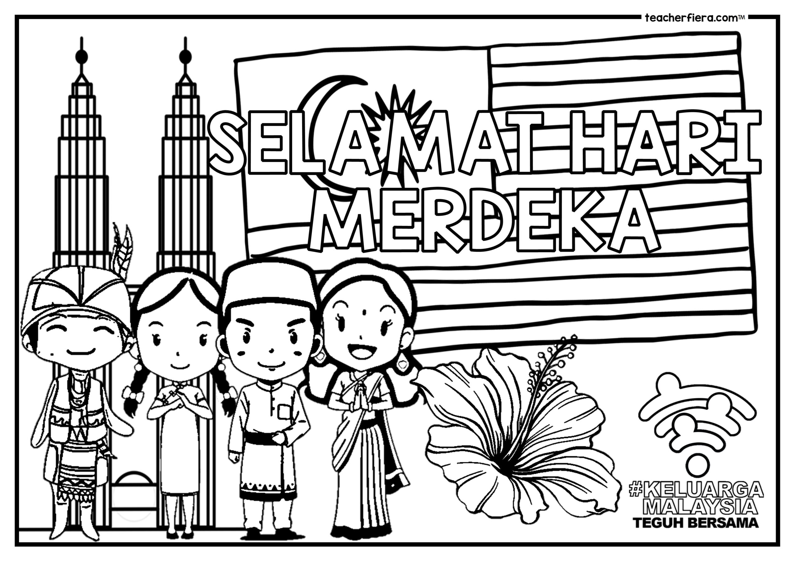 Merdeka Colouring Pictures Merdeka Celebration Free Coloring Pages ...