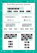 2nd Grade Patterns Worksheets