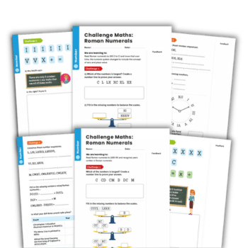 Roman numerals worksheets