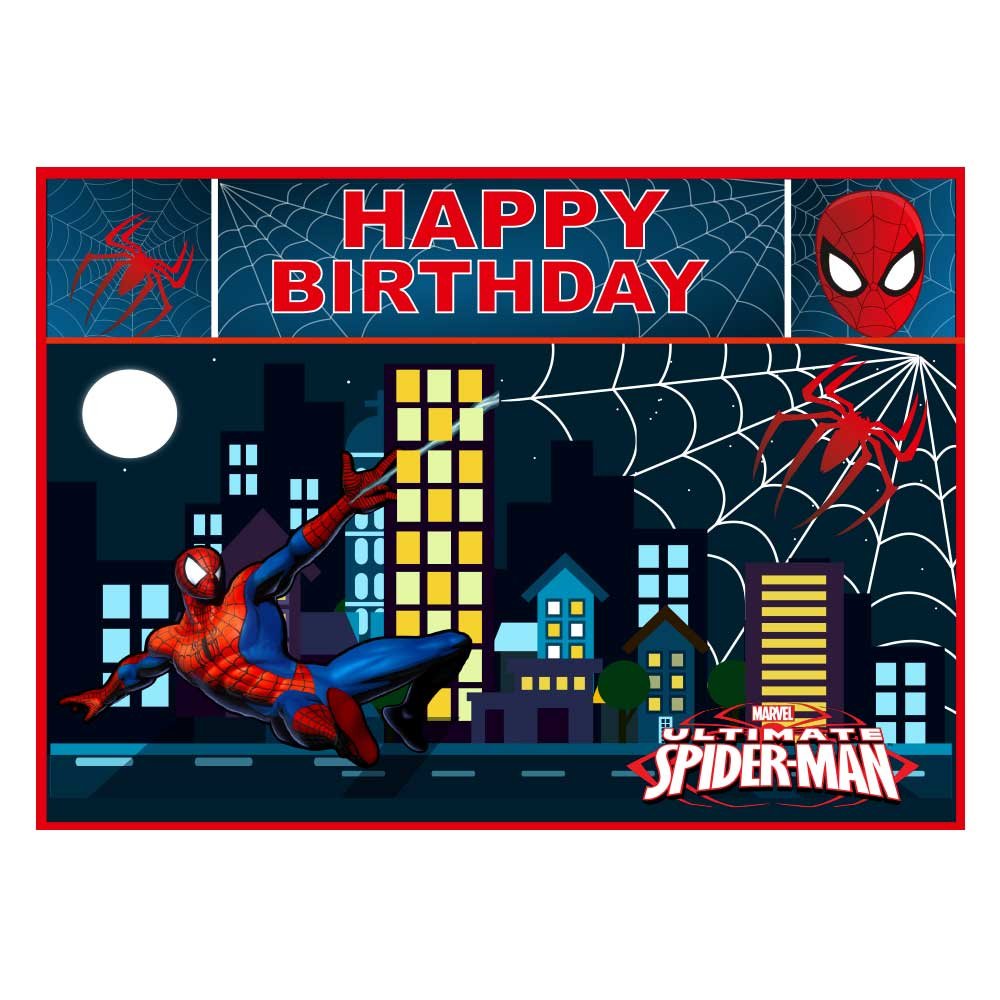 Party Propz Spiderman Wallpaper - Spiderman Birthday Wallpaper Hd ...