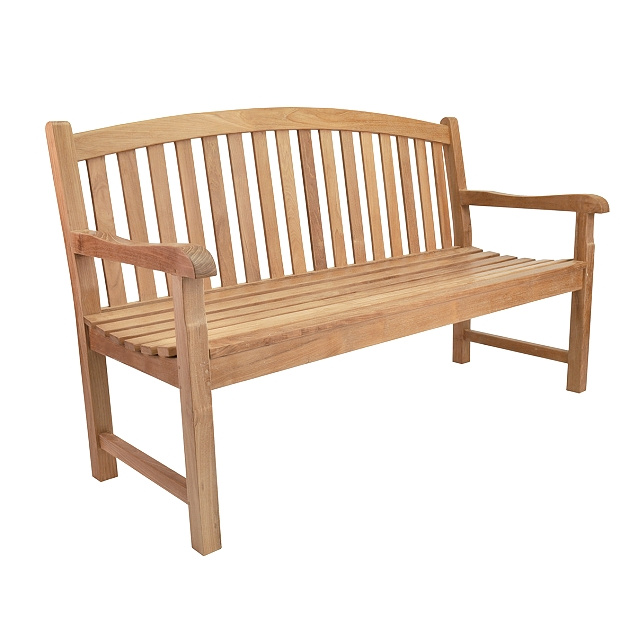 Teak 5 Foot Arched Back Garden Bench