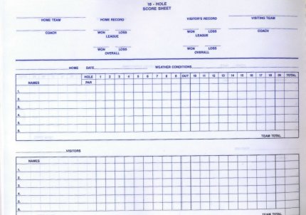 Crazy Golf Score Sheets Printable | Brad Website