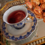 Vintage Tea Cup and Saucer Set Porcelain Blue White photo review