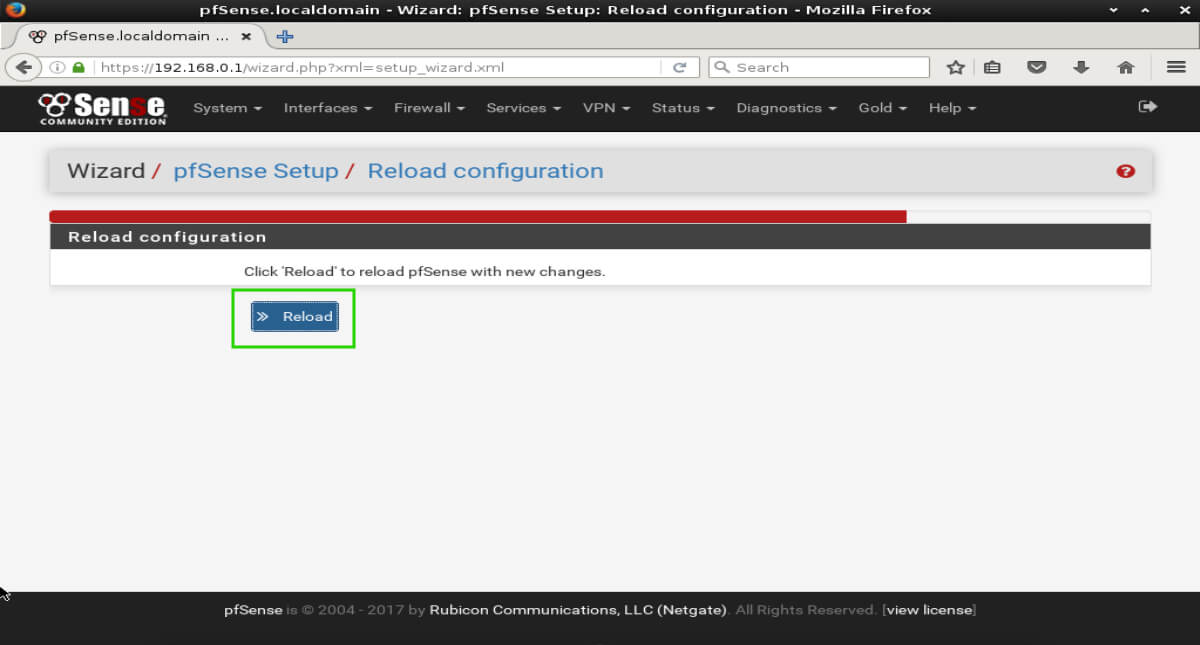 pfSense Configuration Reload
