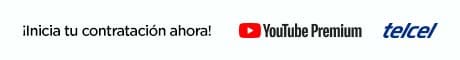 por tan solo 139 al mes disfruta de youtube premium sin interrupciones cargo a telcel