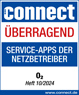 Connect Auszeichnung für Service-Apps der Netzbetreiber mit &quot;Überragend&quot;