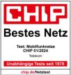 Laut CHIP Mobilfunknetztest, Heft 01/2024