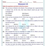 Class 8 Maths Linear Equations Worksheet