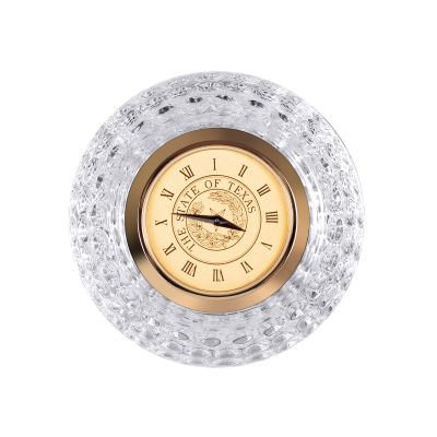 Texas State Seal Crystal Golf Ball Clock