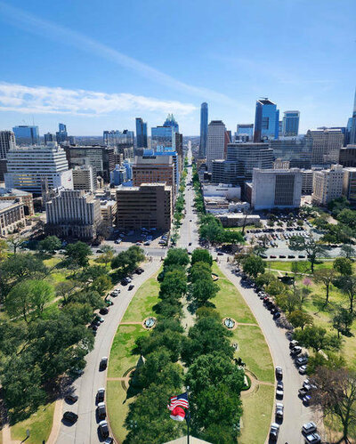 Benjamin C. Smith Downtown Austin With Flags, 2023