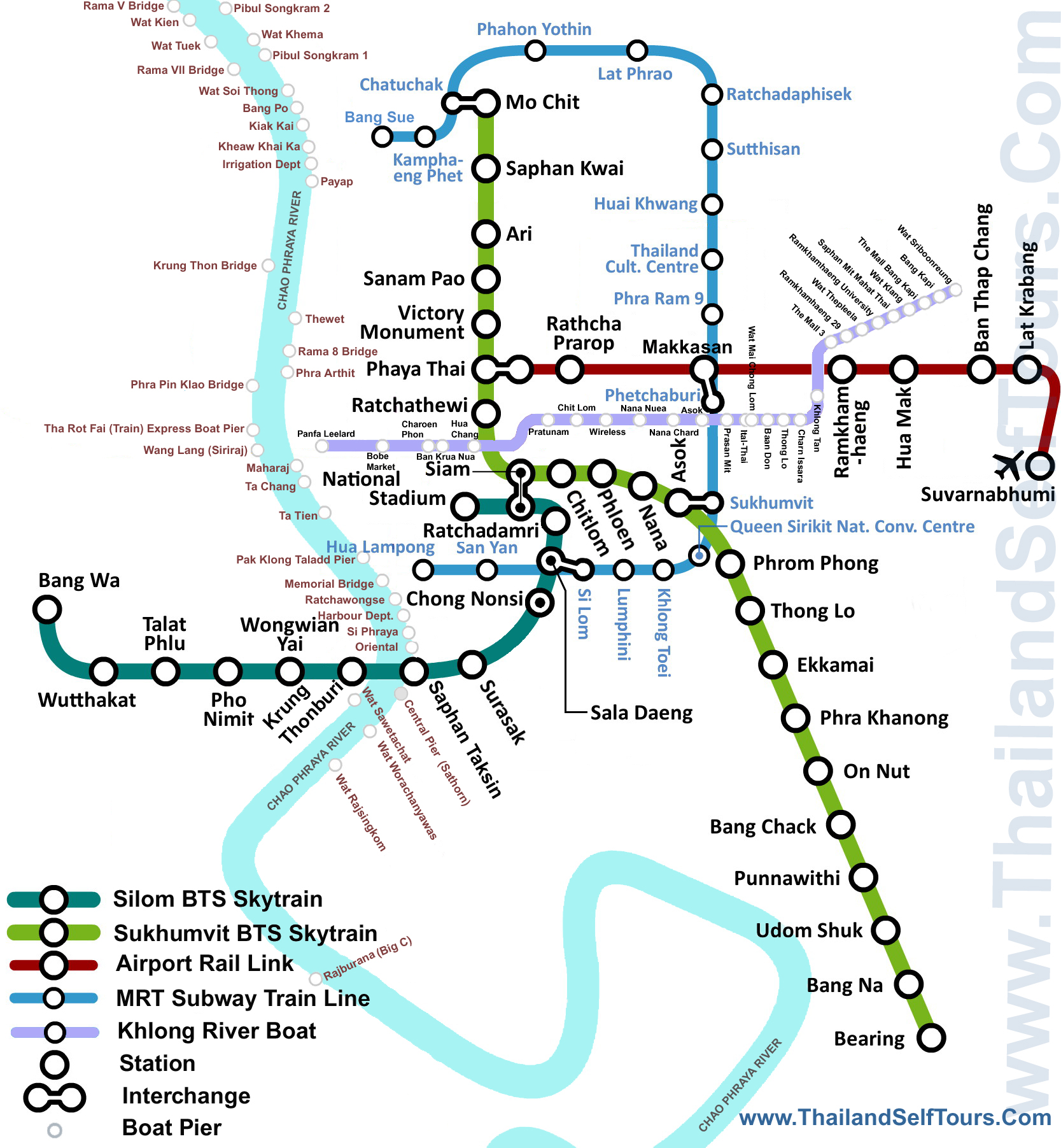 Bangkok Tourist Map Printable