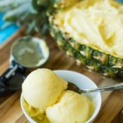 3 ingredient pinepaple frozen yogurt recipe is an absolute winner!