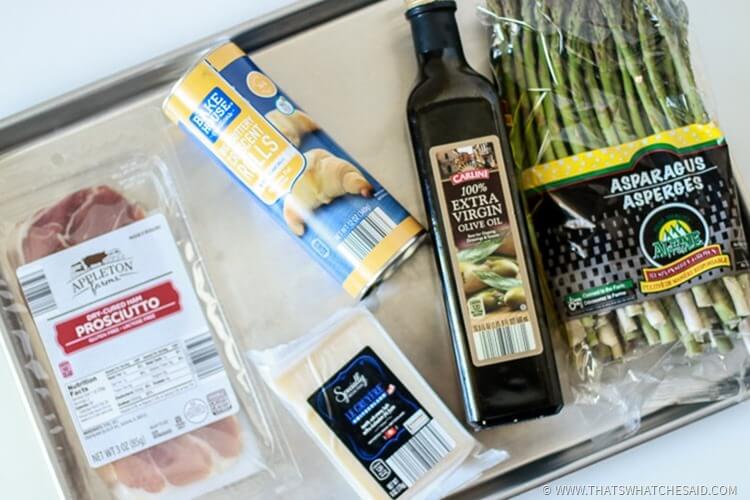 Ingredients for Proscuitto Asparagus Tart