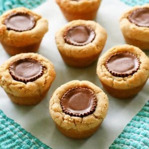 Peanut Butter Cup Cookies - a fool proof recipe that is always a hit. the-girl-who-ate-everything.com