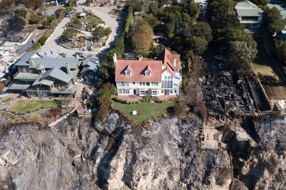  Hopkins' house survived the fire that turned his neighbour's property to ash