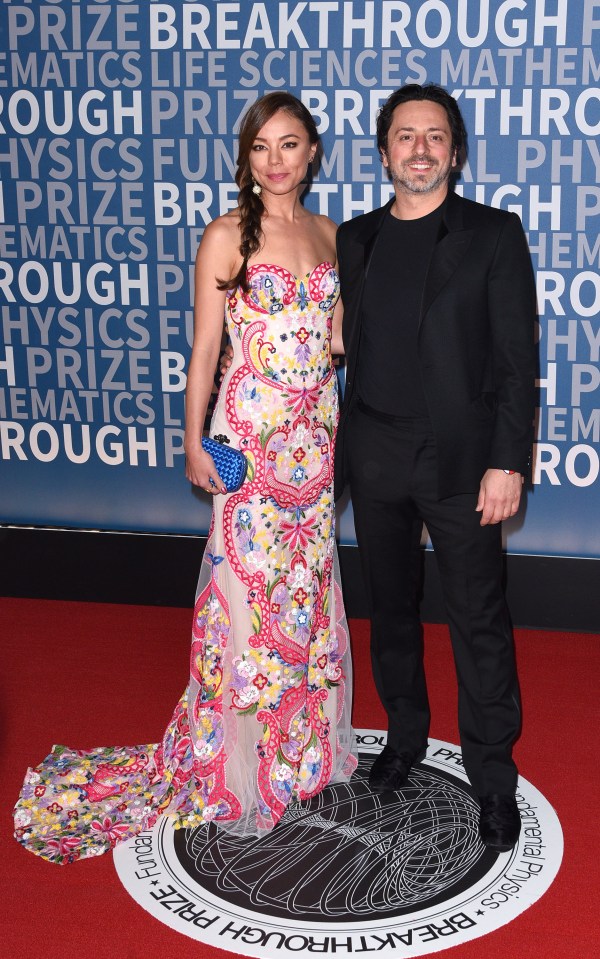 Co-founder of Google Sergey Brin, right, filed for divorce from Nicole Shannahan,  left, after the alleged affair