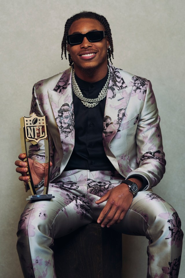 Jefferson won the 2022 Offensive Player of the Year award after leading the league in receptions and receiving passes