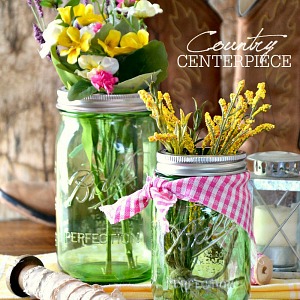 Mason Jar Crafts – Country Centerpiece