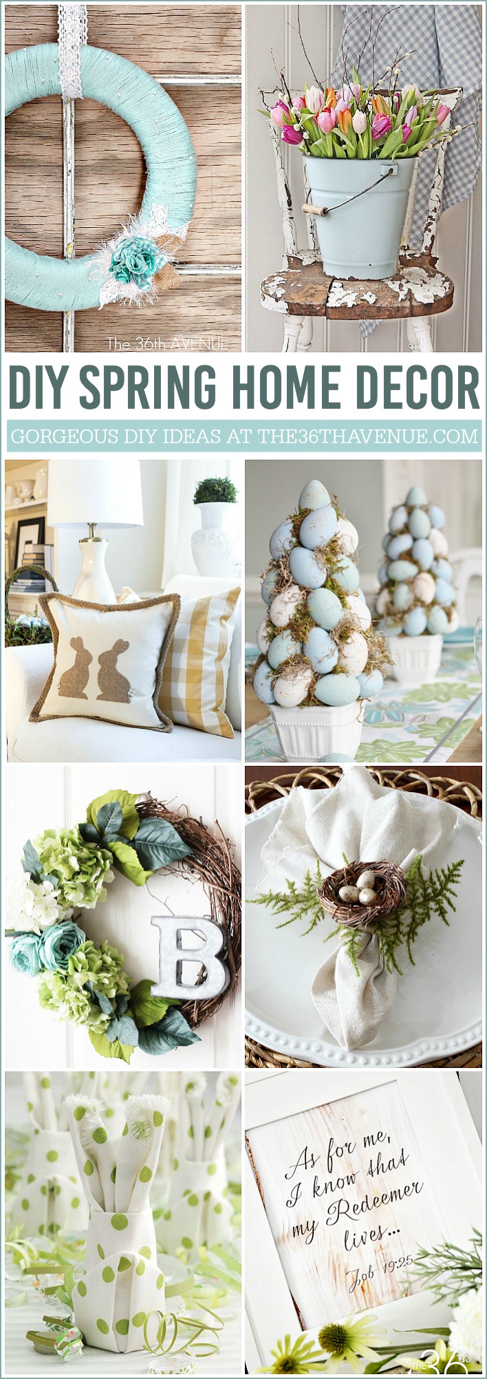 DIY Easter Home Decor Ideas - Beautiful Spring Home Decor Ideas that you can make at home! 