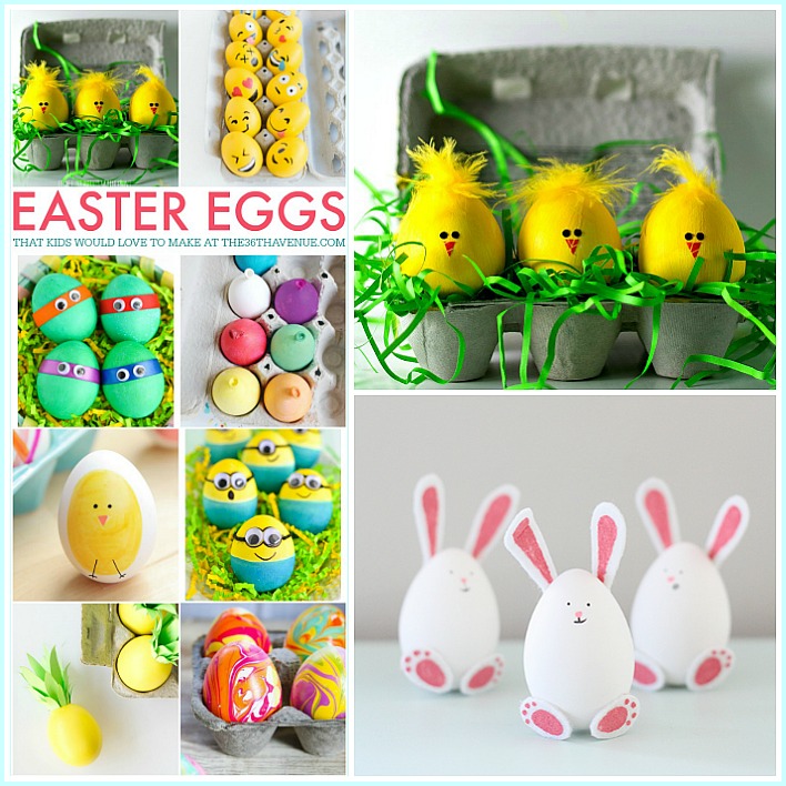 Easter Egg Ideas and tutorials that kids would love to make.