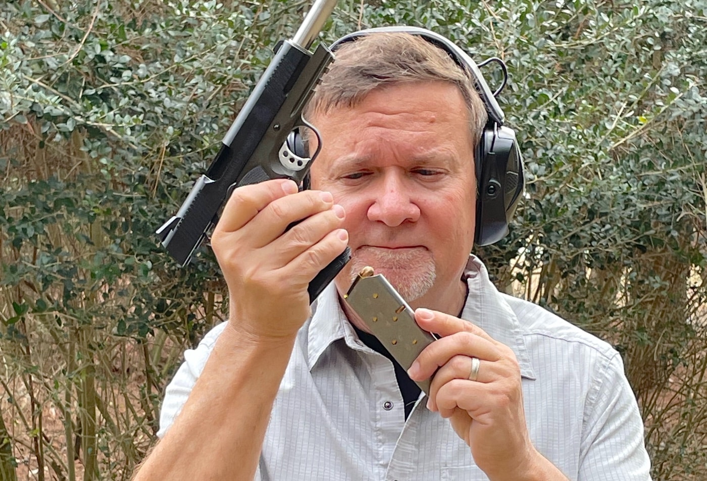 testing the magazines on the range