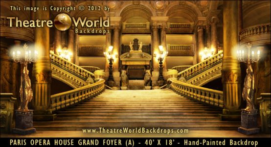 Paris Opera House Grand Foyer Scenic Backdrop