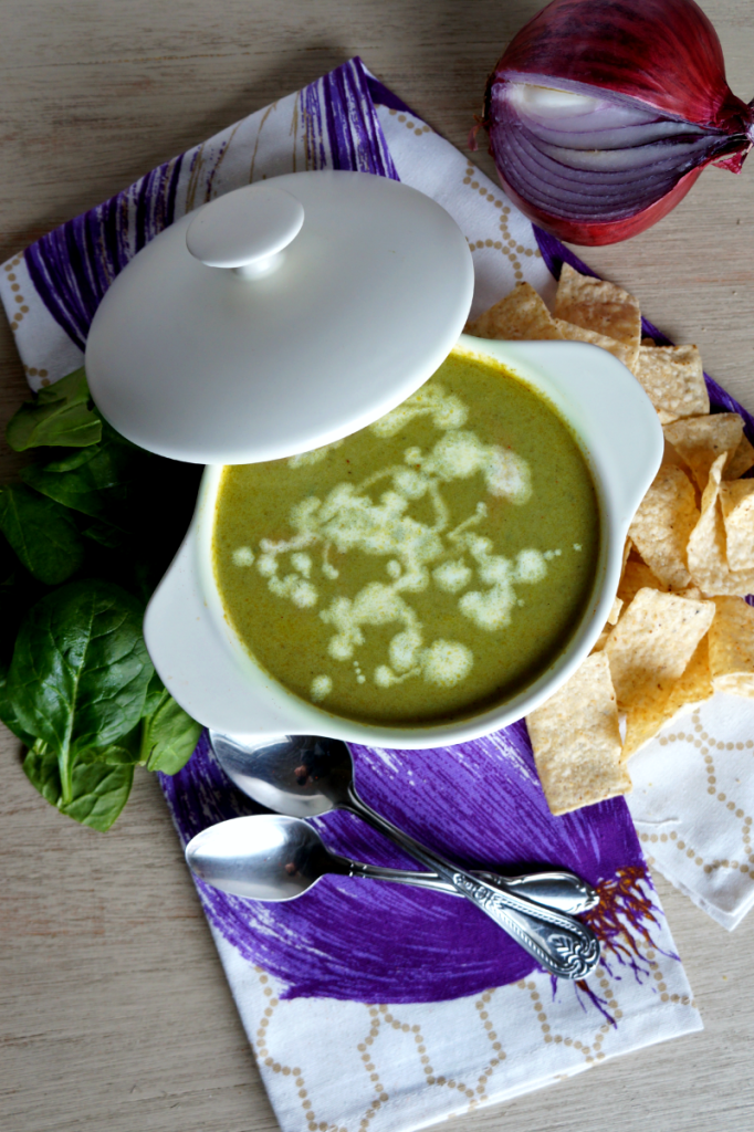 creamy poblano pepper soup | The Baking Fairy