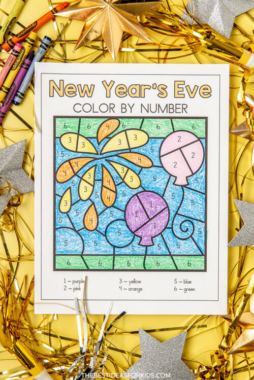 New Years Color By Number (Free Printables) - The Best Ideas for Kids