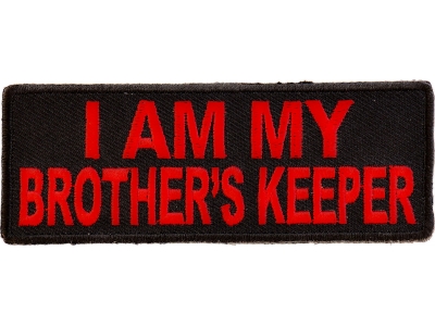 I Am My Brother's Keeper Patch In Red | US Military Veteran Patches