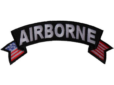 Airborne Small Flag Rocker Patch