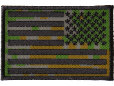 American Flag Reversed Camo Patch