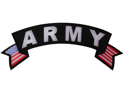 Army Large US Flag Rocker Patch