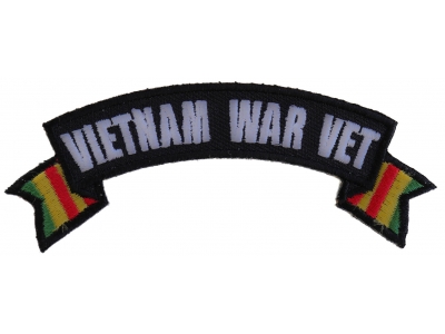 Vietnam War Vet Ribbon Small Rocker | US Military Vietnam Veteran Patches